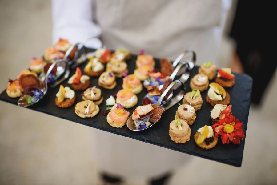 Passed hors d’oeuvres from Idlewood’s in-house kitchen